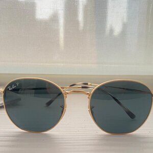 Ray-Ban sunglasses round gold green clear Polarized